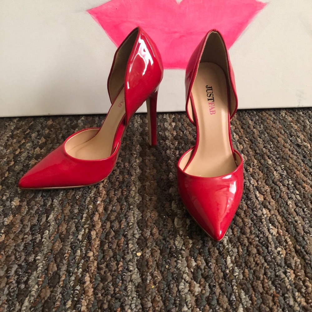 Pointed Toe Red Pumps